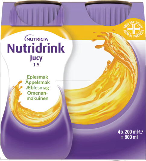 Nutridrink Jucy Næringsdrikk Eple 4x200 ml Nutridrink Jucy Næringsdrikk Eple 4x200 ml