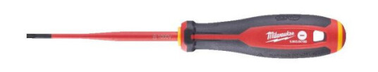 Milwaukee Tri-Lobe VDE Skrutrekker 0,6 x 3,5 x 100 mm med Anti-rull Håndtak Milwaukee Tri-Lobe VDE Skrutrekker 0,6 x 3,5 x 100 mm med Anti-rull Håndtak