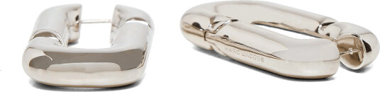 Marc Jacobs Pop J Marc Hoop Earrings - Silver - ONE SIZE
