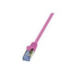 Logilink Primeline Koblingskabel Rj-45 Hann Til Rj-45 Hann 7.5 M Sftp Pimf Cat 6A Halogenfri Uten Hindringer Rosa