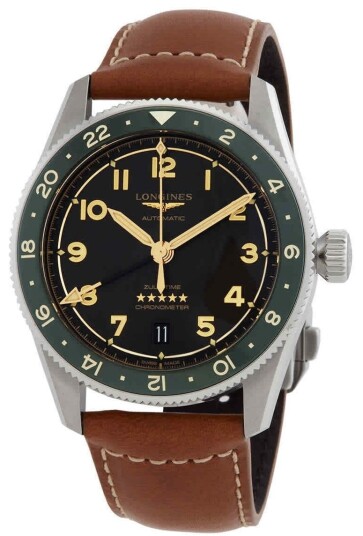Longines Herreklokke L3.802.4.63.2 Spirit Zulu Time Sort/Lær Ø39 mm Longines Herreklokke L3.802.4.63.2 Spirit Zulu Time Sort/Lær Ø39 mm