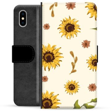iPhone X / iPhone XS Premium Lommebok-deksel Solsikke