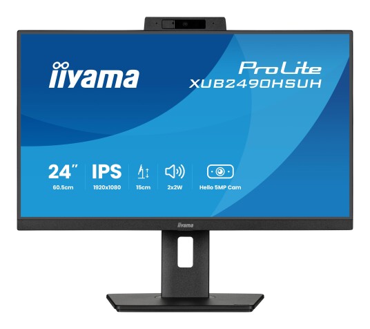 Iiyama ProLite XUB2490HSUH-B2 24" FHD IPS LED Skjerm med HDMI og Innebygde Høyttalere