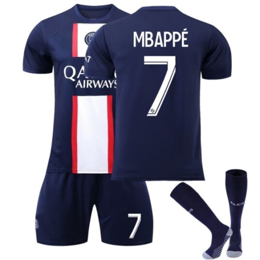 Fotballdrakt Fotballdrakt Treningsdrakt barn 26140 150cm Voksne barn fotballdrakter Mbappe kids 24130 140cm