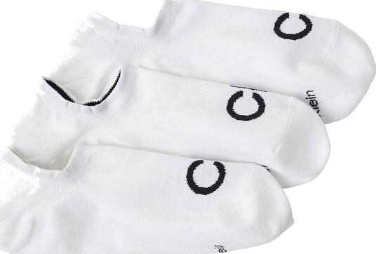 Calvin Klein Ankelsokker CK Men Footie High Cut 3P Logo 3 pakning Hvit