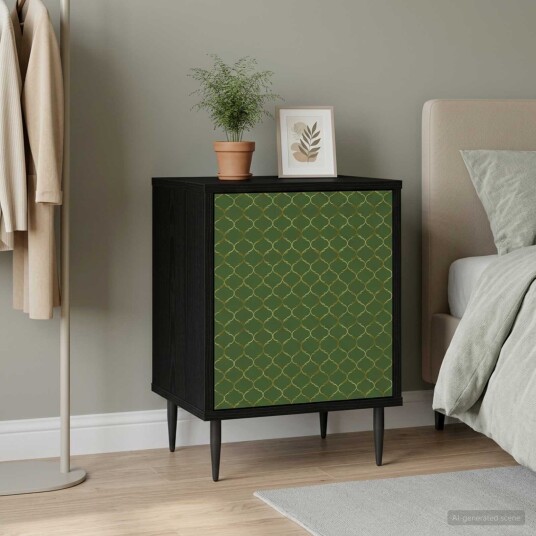 vidaXL Nattbordskap GELEEN Svart eik 36 x 33 x 51 cm Konstruert tre