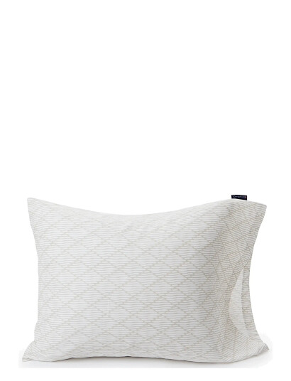 Lexington Home Beige Printed Sateen Pillowcase - White - 80X80