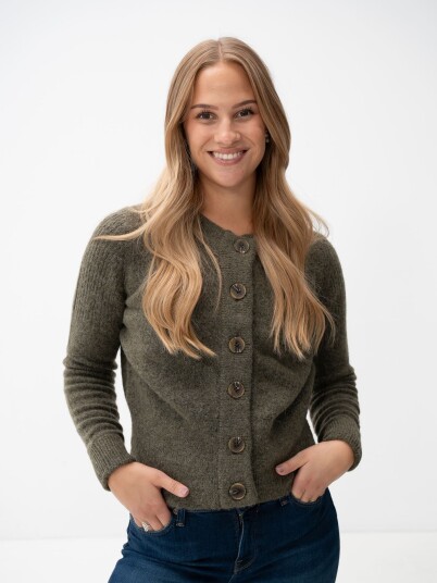 Selected Femme Sia Ras Long Sleeve Knit Cardigan Grønn XXL Selected Femme Sia Ras Long Sleeve Knit Cardigan Grønn XXL