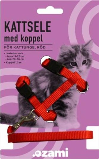 Ozami Kattesele med kobbel for kattunger rød