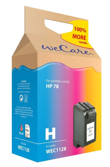 Wecare Wec1128 - 45 Ml - Farge (Cyan Magenta Gul) - Kompatibel - Gjenfabrikert - Blekkpatron (Alternativ For: Hp 78) - For Hp Color Copier 310 Fax 12Xx Officejet 51Xx 720 72Xx G85 V30 Psc 500 720 920 Wecare Wec1128 - 45 Ml - Farge (Cyan Magenta Gul) - Kompatibel - Gjenfabrikert - Blekkpatron (Alternativ For: Hp 78) - For Hp Color Copier 310 Fax 12Xx Officejet 51Xx 720 72Xx G85 V30 Psc 500 720 920