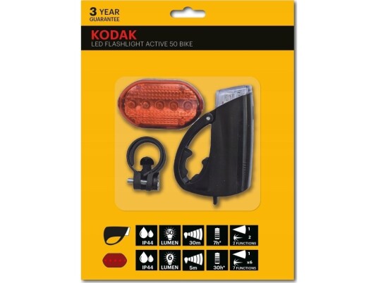 Kodak Bicycle Lamps Led Kodak Active 50 2 Pcs. Front + Rear Ip44 Kodak Bicycle Lamps Led Kodak Active 50 2 Pcs. Front + Rear Ip44