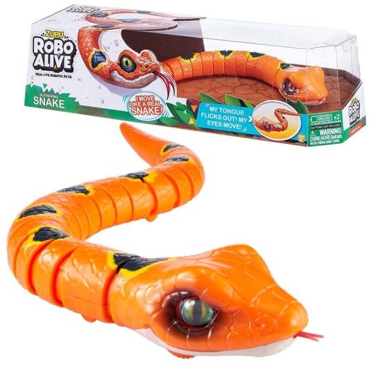 Robo Alive Slange 38 cm Oransje Robo Alive Slange 38 cm Oransje