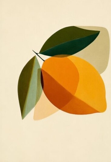 Plakat Abstrakt Oransje Kunst