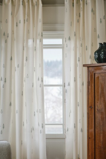 Jotex Gardin 2pakke Antikk/mørkgrønn SKOG 219407201300