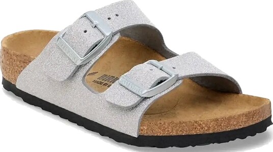 Birkenstock Arizona Kids Syn Shiny Glitter Silver Silver 29