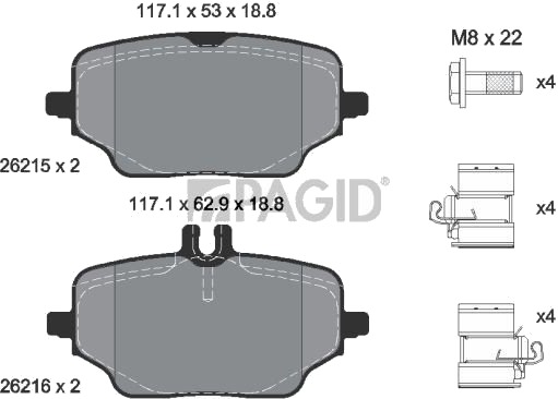 PAGID T2859N Bremseklosser