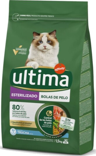 Affinity Ultima Tørrfôr Ultima Sterilized Hairball Med Ørret 4.5 kg 3 X 1.5 kg