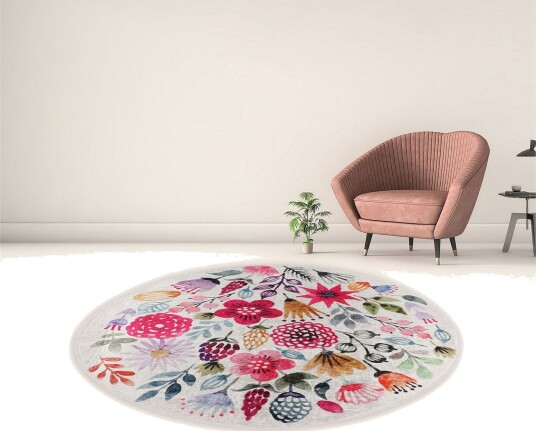 Nozomu Wiltonteppe 200 cm Rund - Flerfarget