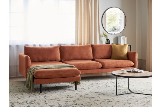 Woodal Hjørnesofa 4 seter Brun/Svart