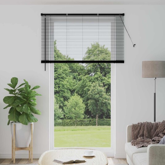 vidaXL Venetiansk persienne Svart 213 x 140 cm 25 mm PVC vidaXL Venetiansk persienne Svart 213 x 140 cm 25 mm PVC