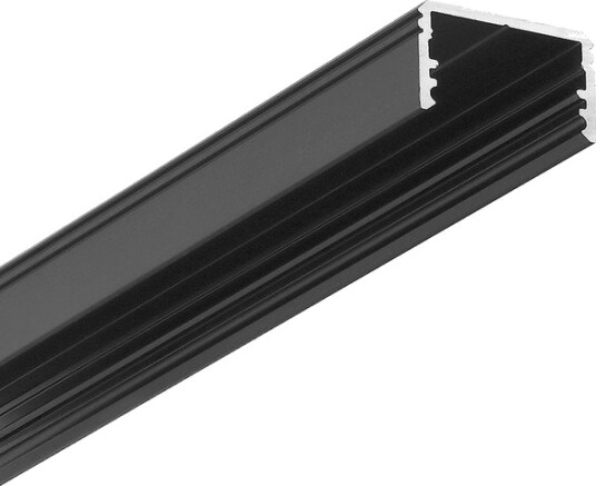 Topmet 2m aluprofil UNI14 BC3/Y Sort anodisert påbygging LED skinne Topmet 2m aluprofil UNI14 BC3/Y Sort anodisert påbygging LED skinne