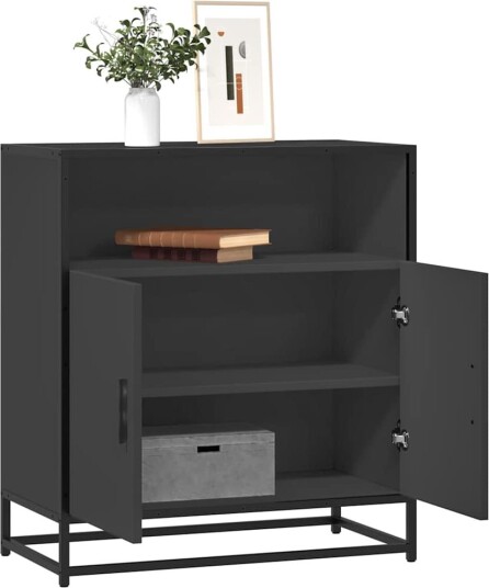 Skjenk svart 68x35x76 cm konstruert tre 8721102840586