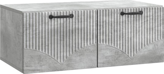 Vegghengt TV skap Betonggrå 78,5 x 41 x 30 cm Konstruert tre