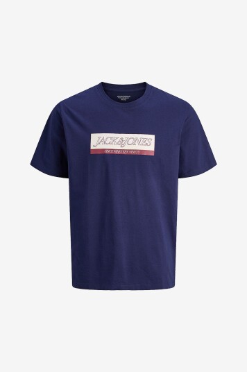 Jack & Jones Junior T skjorte jorInwood Block Brand Tee SS CN Blå Jack & Jones Junior T skjorte jorInwood Block Brand Tee SS CN Blå