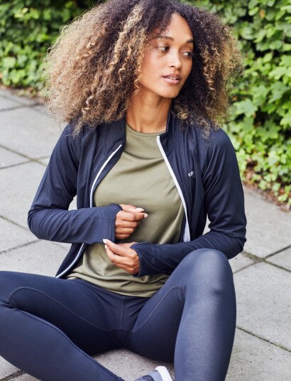 ZEBDIA Women Sports Tights 2 Pack Black S
