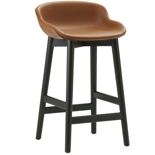 Normann Copenhagen Hyg Barstol 65 cm Brandy Skinn / Svart Eik