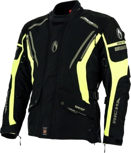 Richa Cyclone Gore-Tex MC-Jakke Svart/Gul 2XL Richa Cyclone Gore-Tex MC-Jakke Svart/Gul 2XL