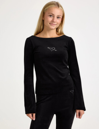 Lindex Top Velour Holiday Black 170