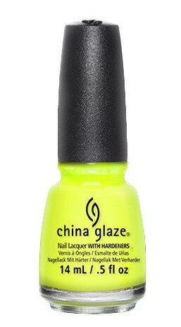 China Glaze Nail Lacquer with Hardeners 875 Yellow Polka Dot Bikini