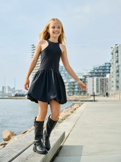 Kids Only Lia S/L Ballon Mix Short Dress Junior Sort 134/140