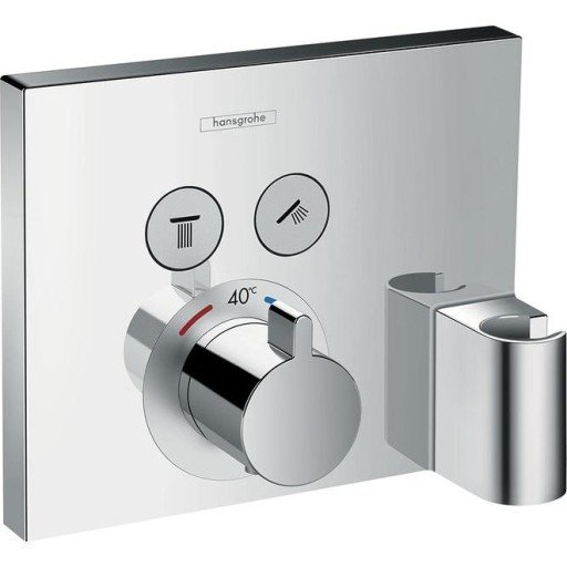 Hansgrohe ShowerSelect termostat 2 uttak, dusjholder/slangeuttak, Krom