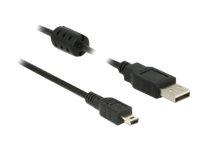 Delock 50 cm USB til Mini-USB Type B Kabel Svart - 480 Mbit/s