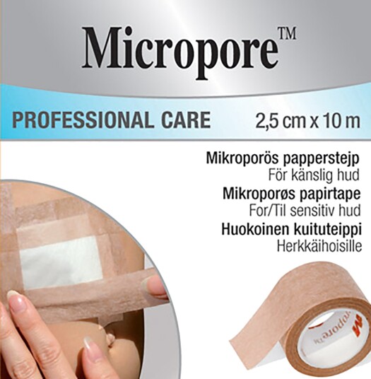 3M Micropore Brun Tape 2,5 cm x 10 m 1 stk. refill 3M Micropore Brun Tape 2,5 cm x 10 m 1 stk. refill