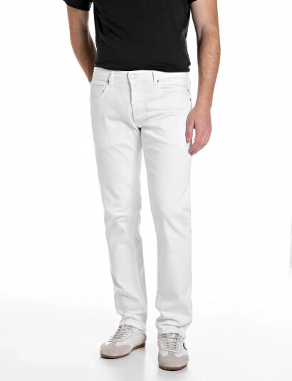 Replay Grover Trousers Straight White 36 x 32 Replay Grover Trousers Straight White 36 x 32