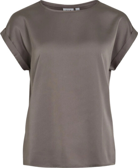 Vila Viellette S/S Satin Top - Noos - Brown - 40