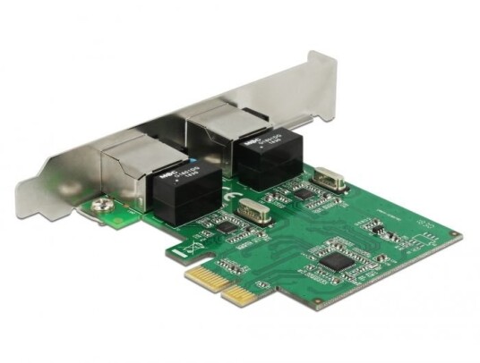 Delock PCI Express Card > 2 x Gigabit LAN - nettverksadapter - PCIe 1.1 - Gigabit Ethernet x 2