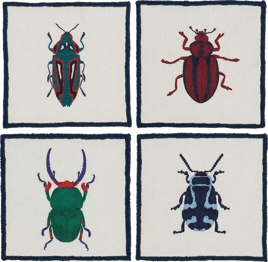 Anna + Nina Bugging You Coaster Set Of 4   MULTICOLOR   ONZE SIZE