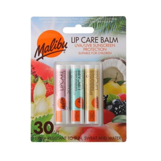 Malibu Leppepleiebalsam SPF30 3x5g Malibu Leppepleiebalsam SPF30 3x5g