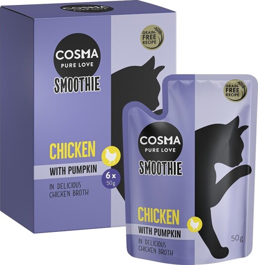 Cosma Smoothies Med Gresskar Kylling 12 X 50 G