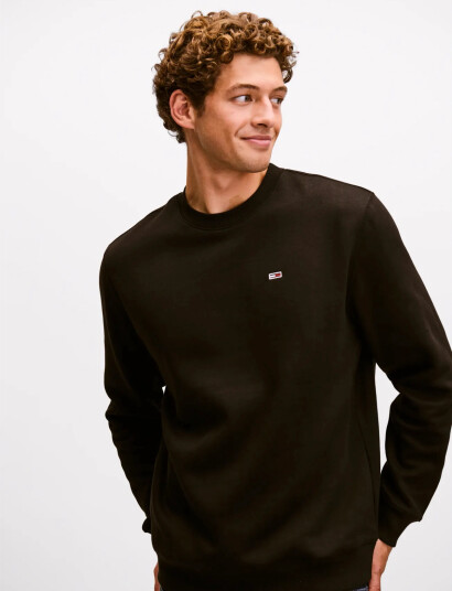 Tommy Hilfiger Essential Fleece Crewneck   Black   XS