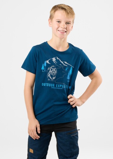 Swedemount Forest Tee JR Blue Bear 170 T-shirts