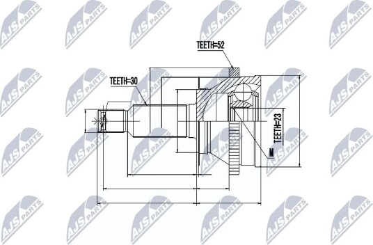 Nty Drivknute drivaksel NTY NPZ HY 513