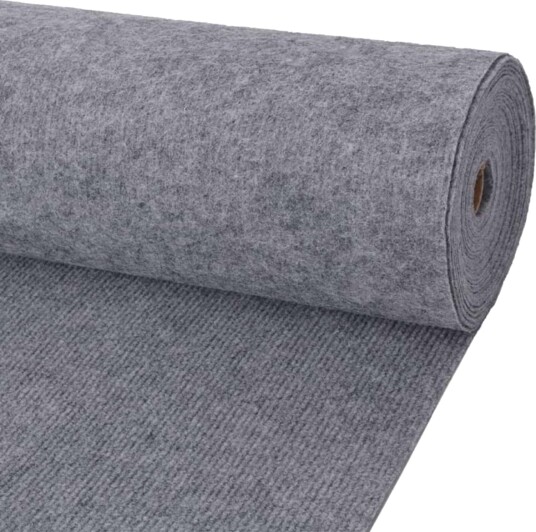 vidaXL Teppe Grå 1,2 x 10 m Polyester