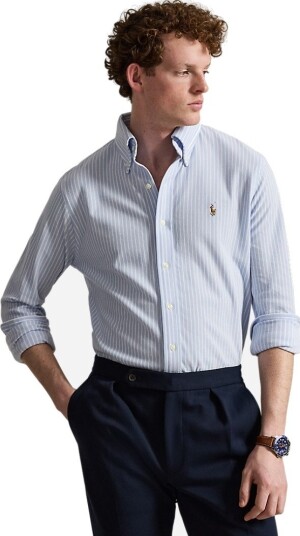 Ralph Lauren Knit sport shirt M blå herre