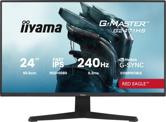 Iiyama G-Master Red Eagle 24" FHD Gaming-Skjerm 240Hz IPS Svart Iiyama G-Master Red Eagle 24" FHD Gaming-Skjerm 240Hz IPS Svart