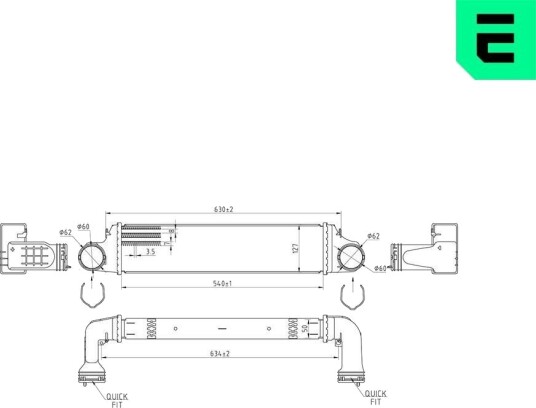 Intercooler ERA 672076 Intercooler ERA 672076